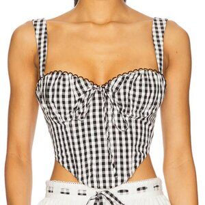 For Love & Lemons Sammie Bustier in Black & White
